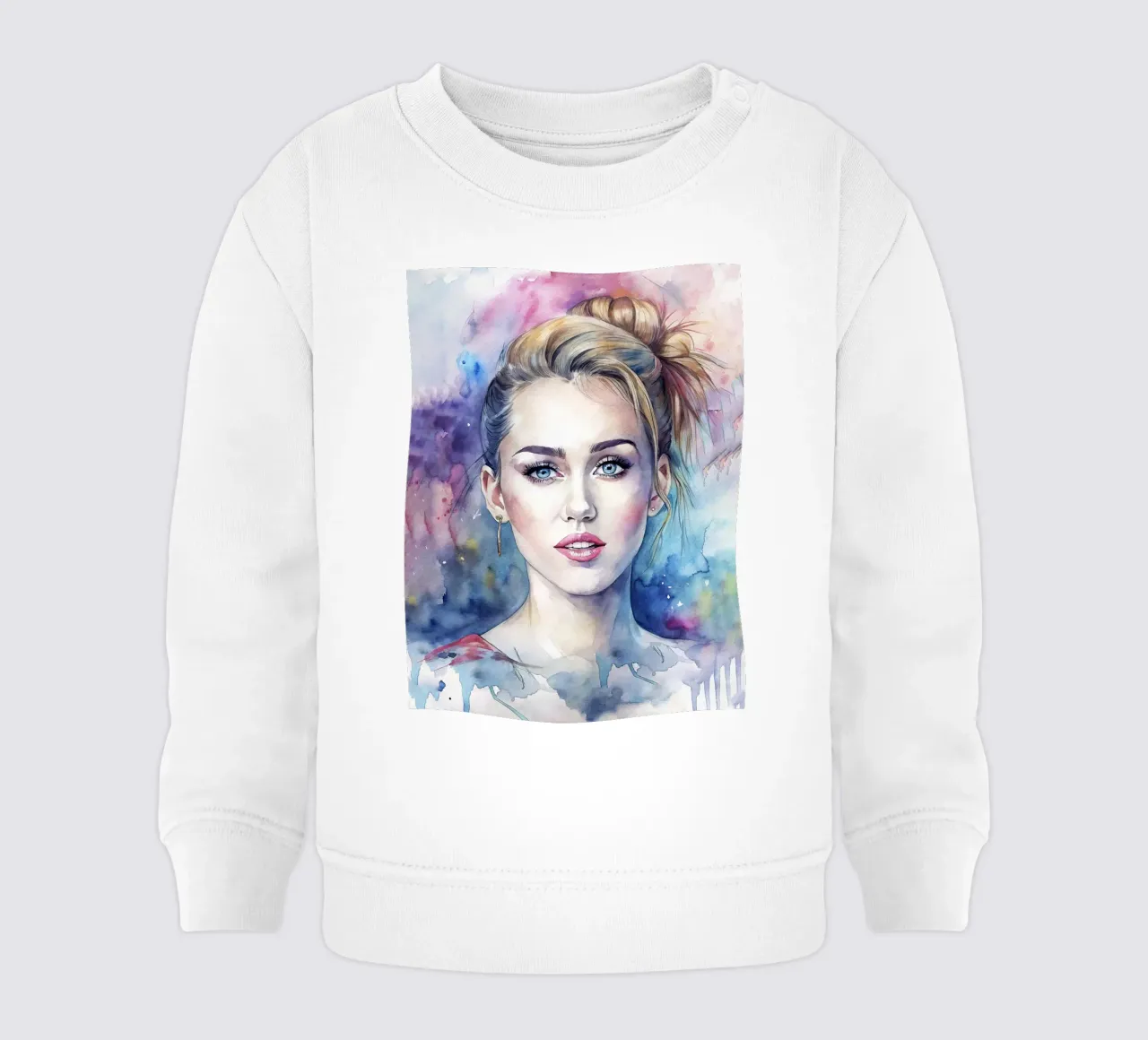 Miley Cyrus in acquerello felpa neonato da ARTVI-SHOP