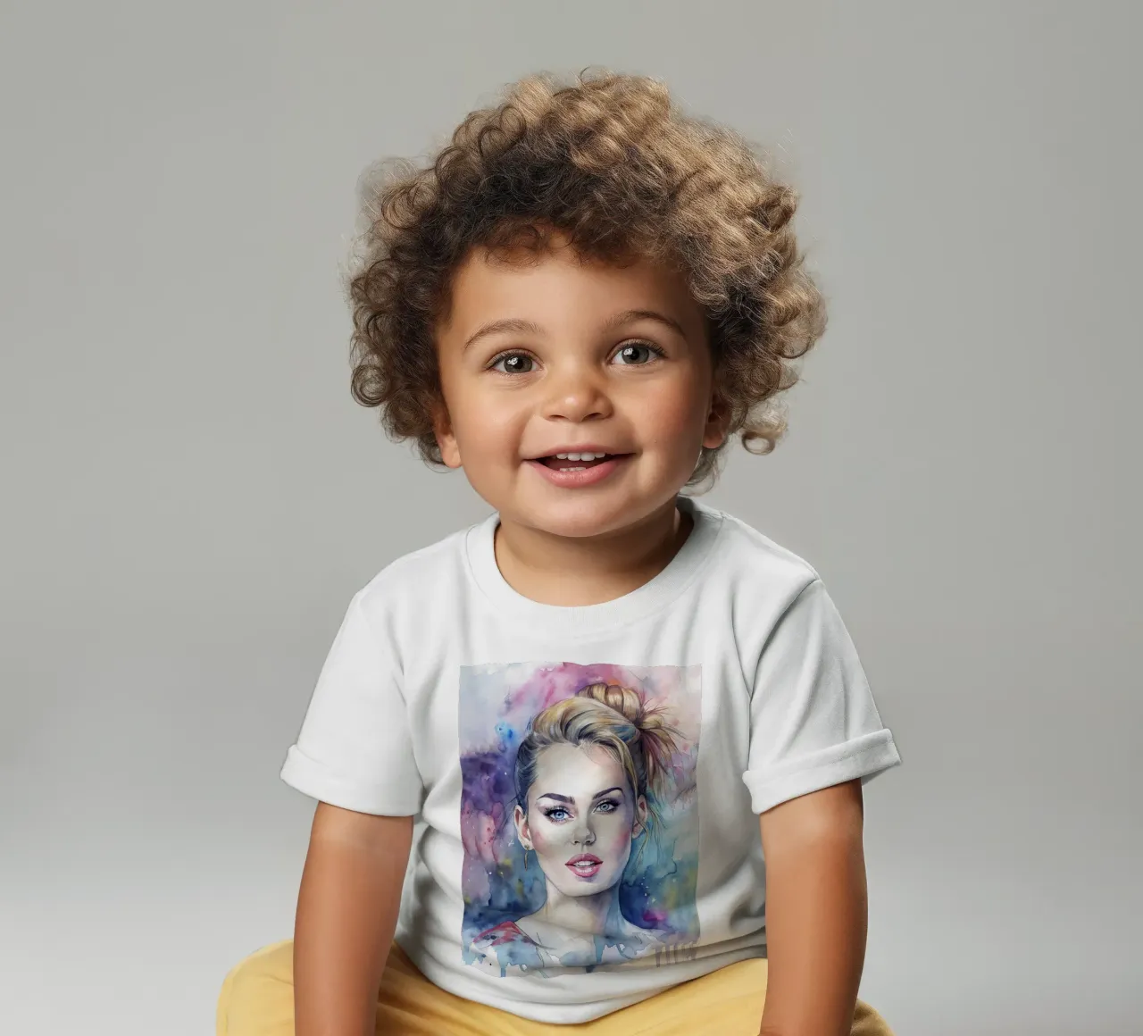 Miley Cyrus in acquerello maglietta neonato da ARTVI-SHOP