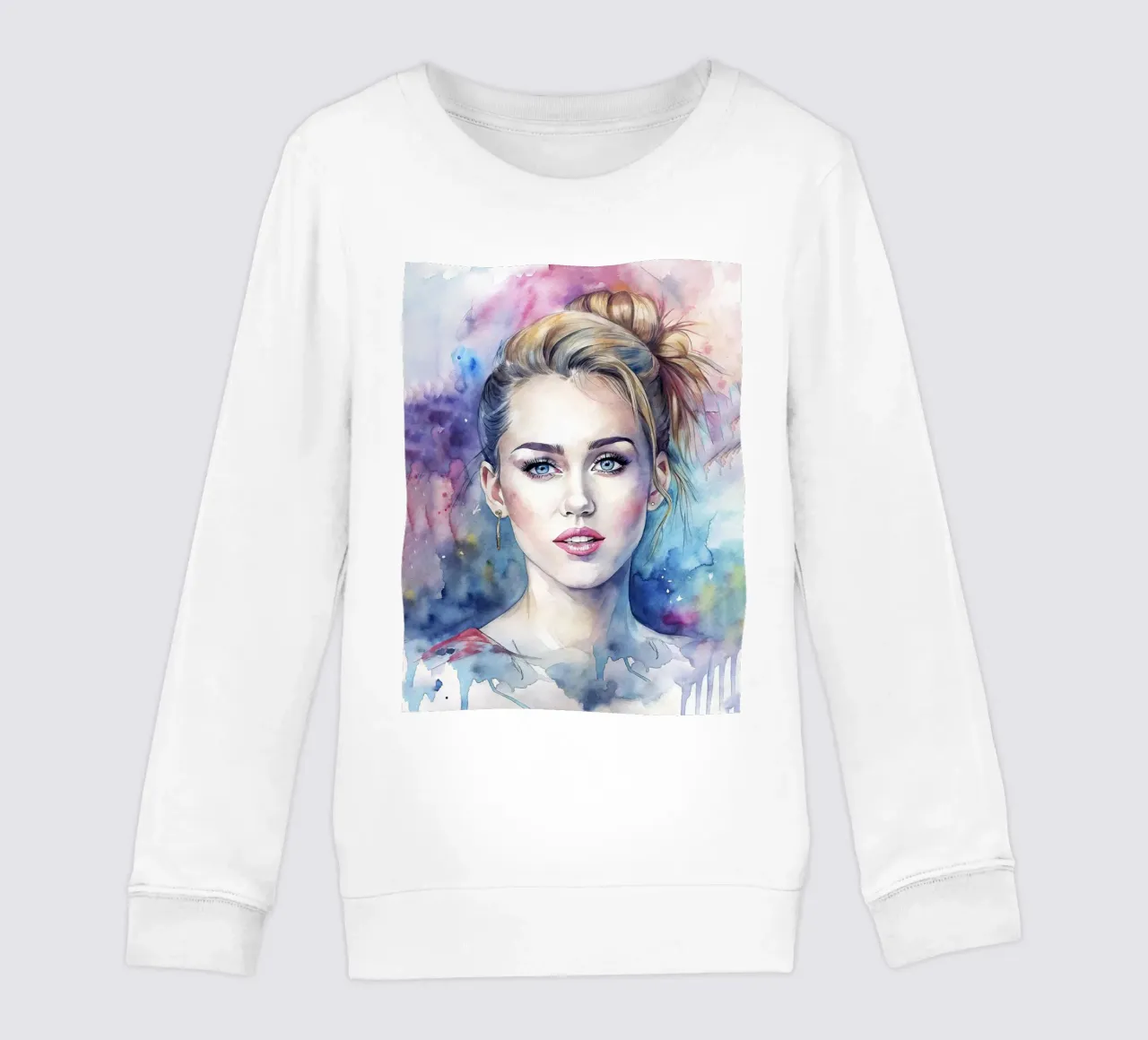 Miley Cyrus in acquerello felpa bambino da ARTVI-SHOP