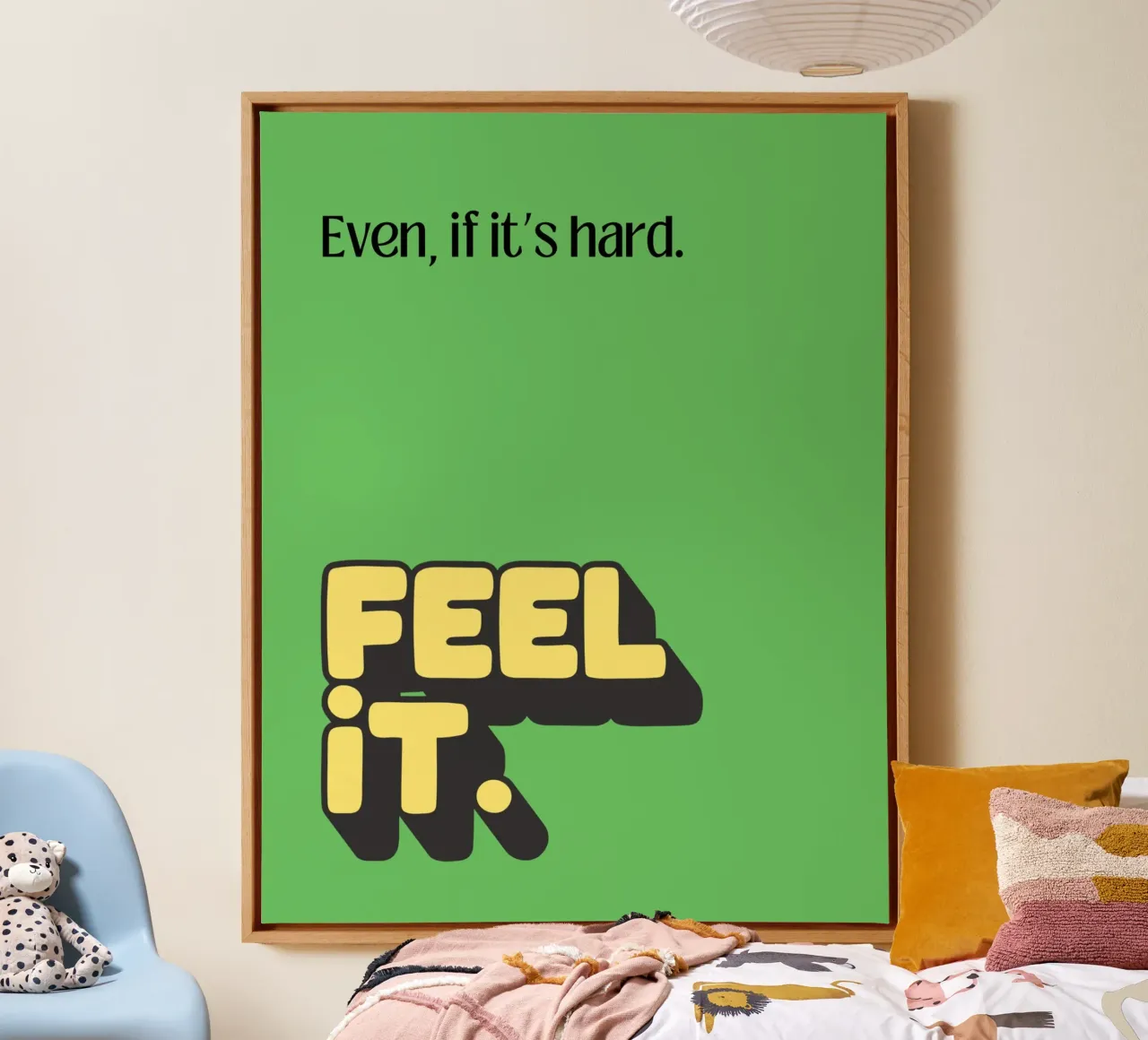feel it tela con Cornice a cassetta da Ambition Wall