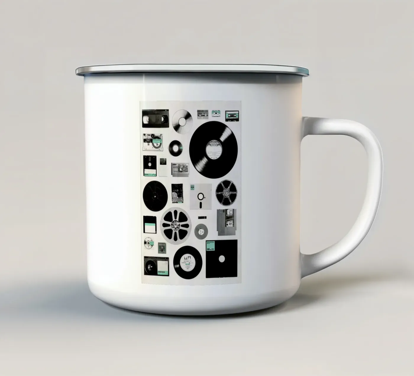 Data enamel mug by Florent Bodart