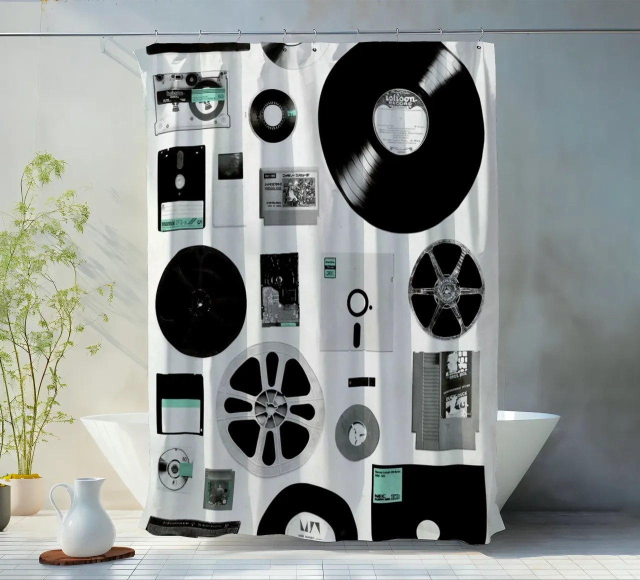 Data Duschvorhang von Florent Bodart