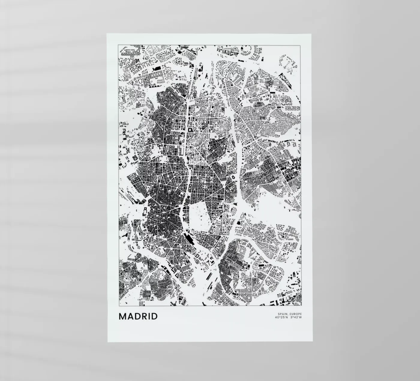 Madrid pellicola backlit da The Cartography Collection