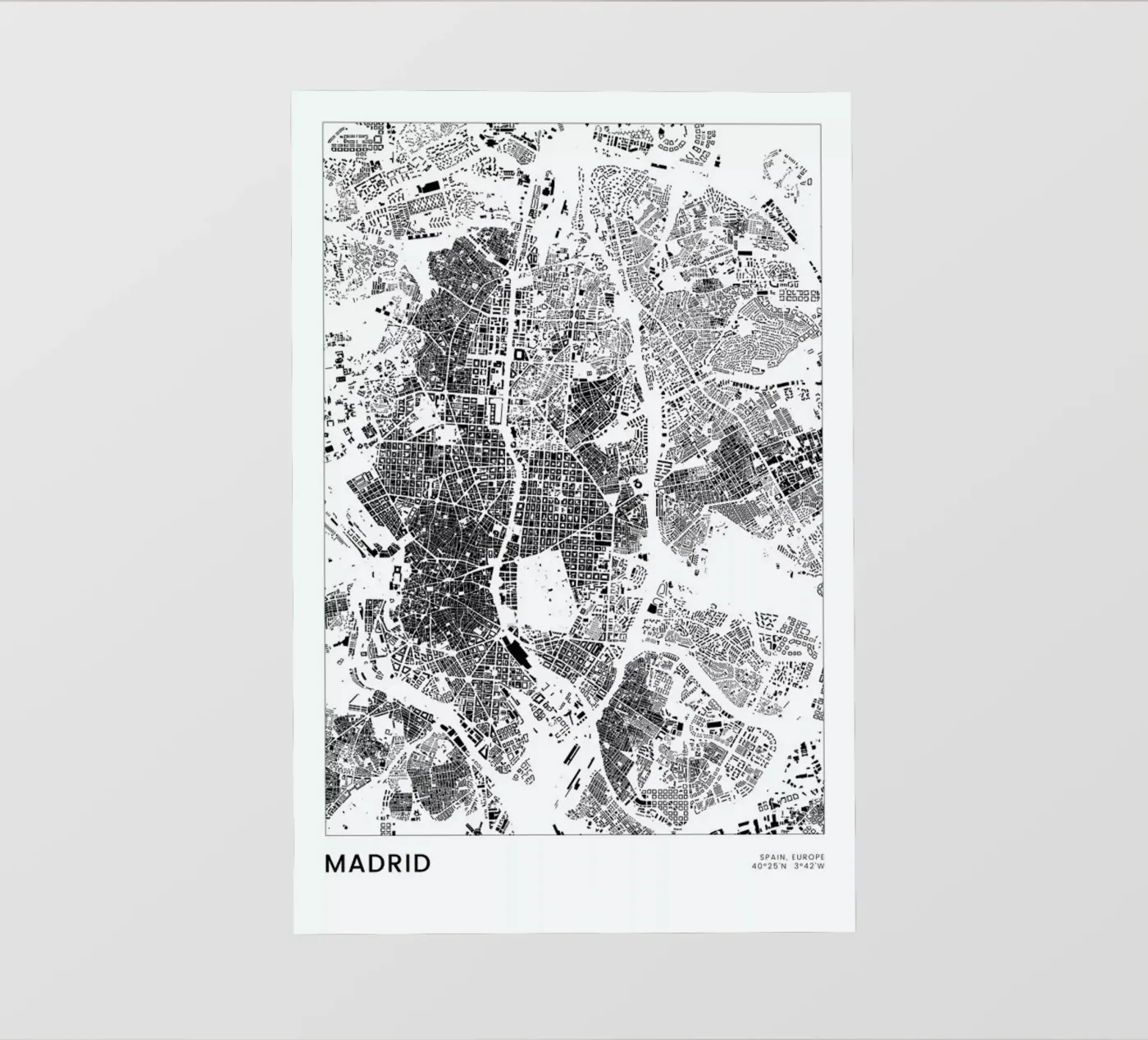 Madrid pellicola backlit da The Cartography Collection