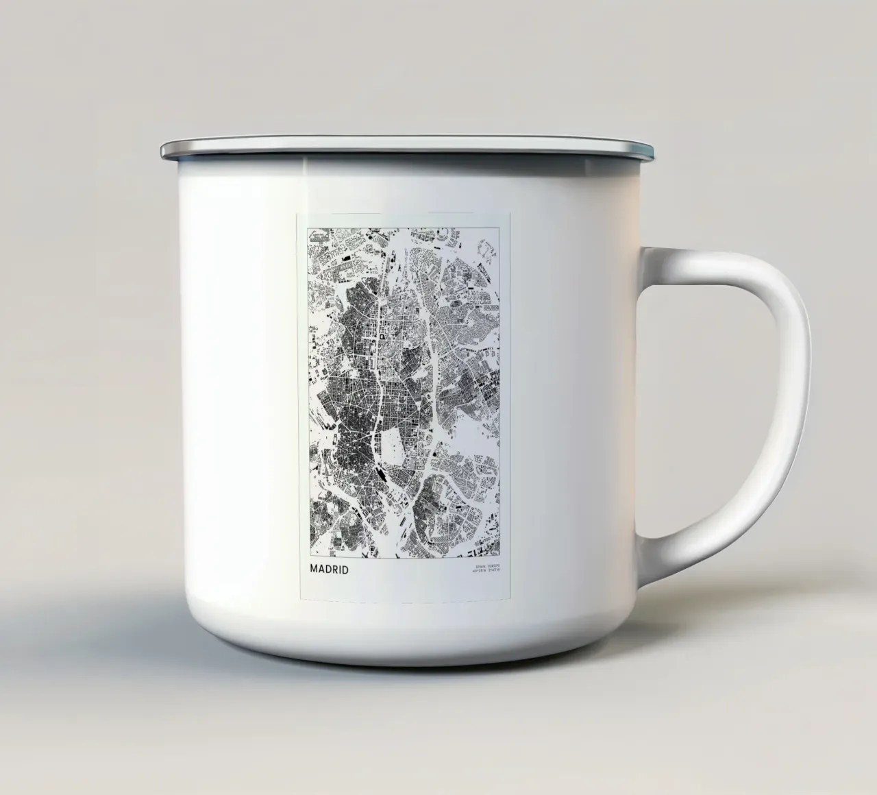 Madrid tazza in smalto da The Cartography Collection