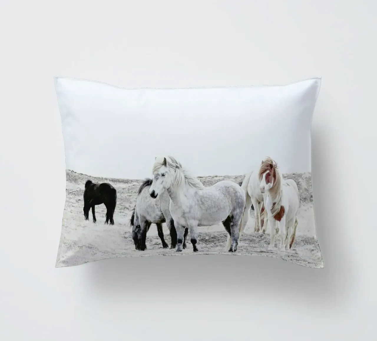 Wild and Free Horses 1 cuscino da Monika Strigel