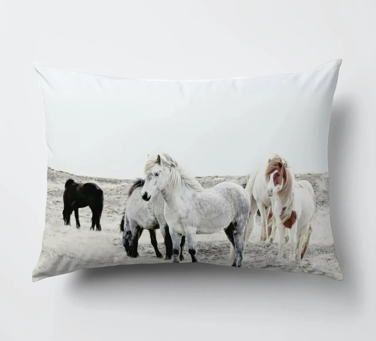 Wild and Free Horses 1 cuscino da Monika Strigel