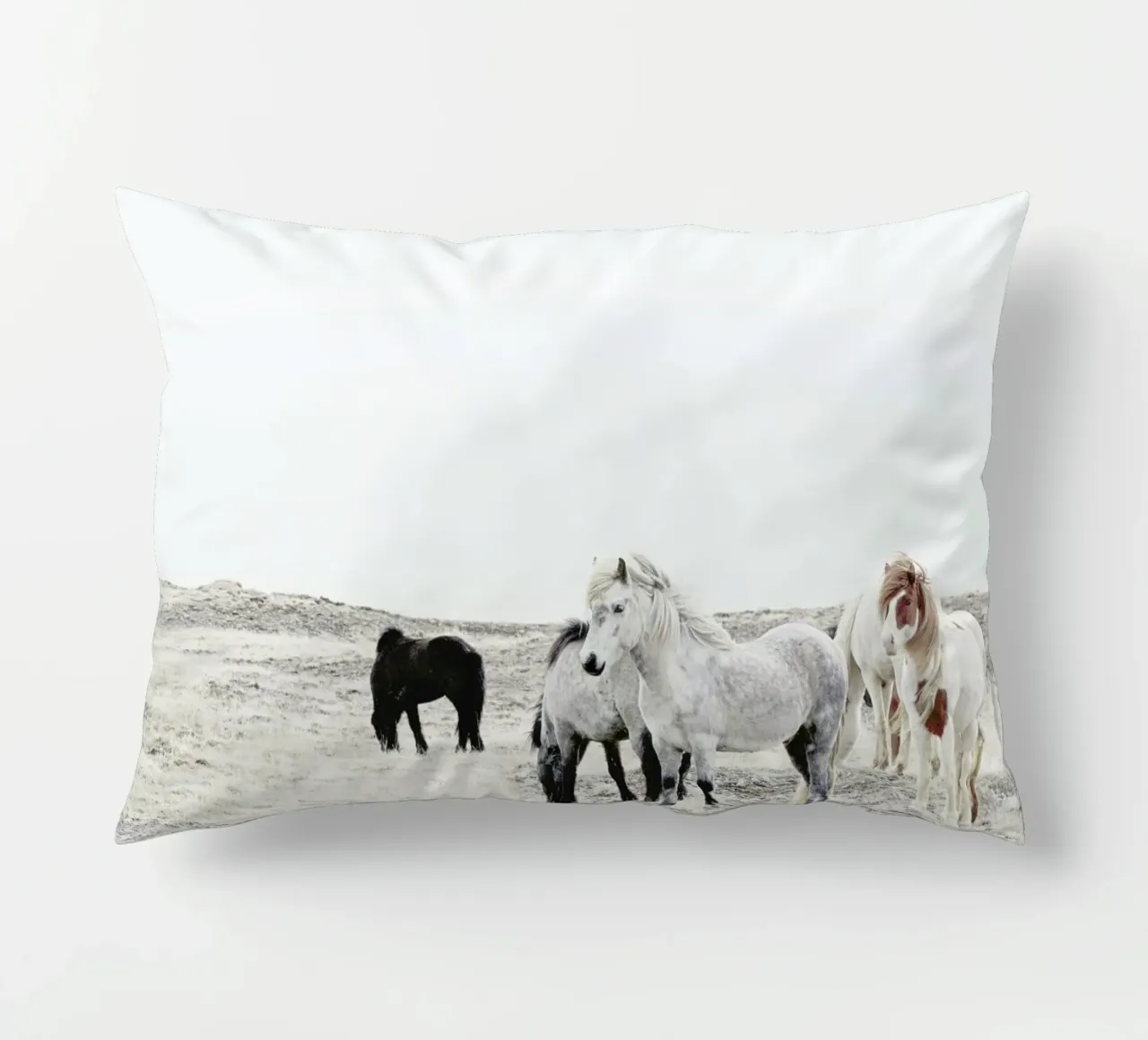 Wild and Free Horses 1 cuscino da Monika Strigel