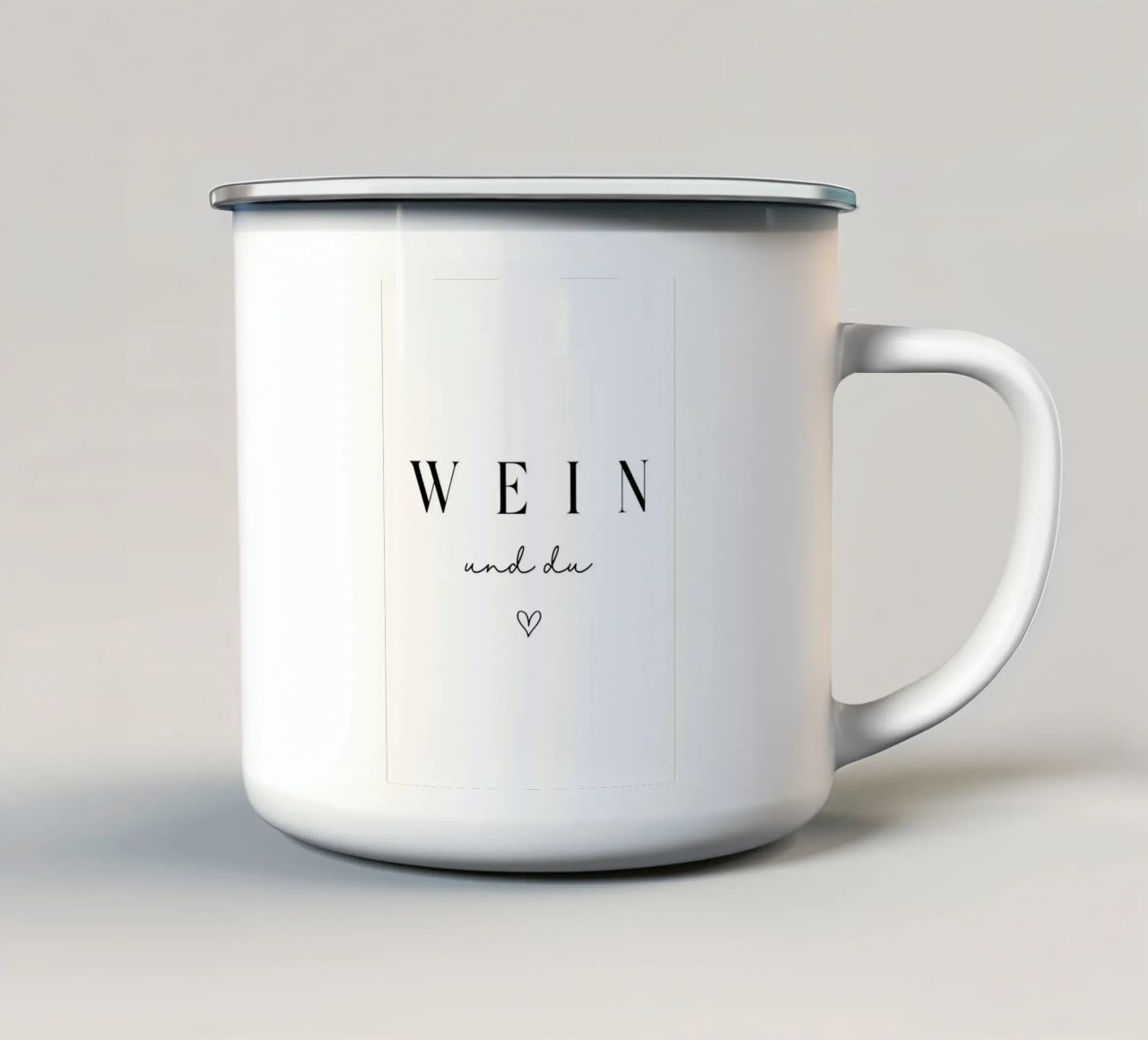 Wein und du tazza in smalto da BAINAI QUOTES