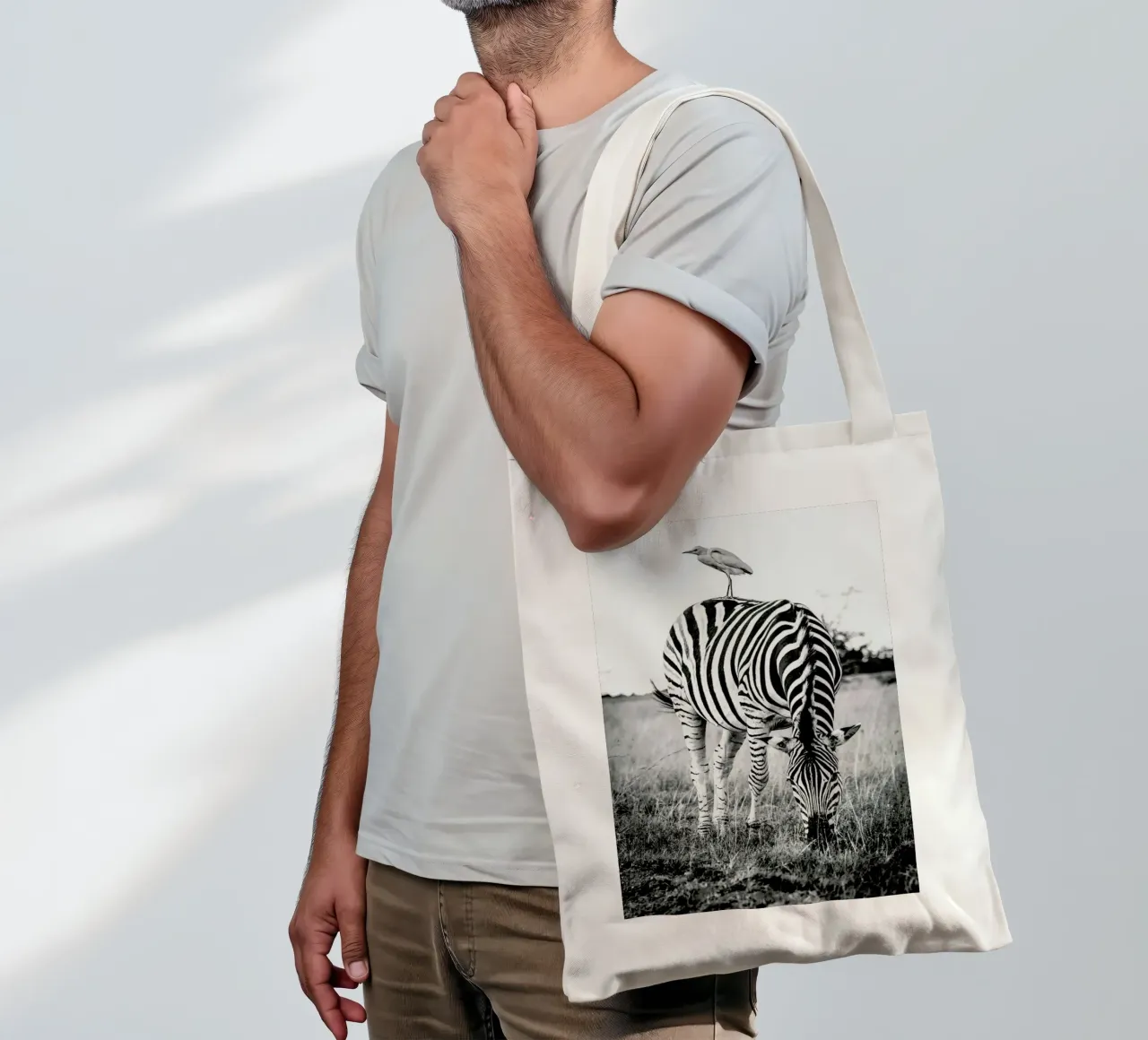 Zebra and Friend borsa in juta da Natural Kingdom