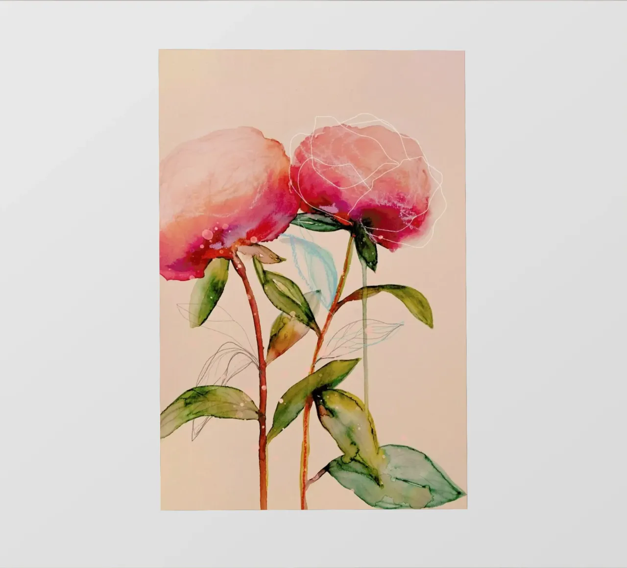 Peonies 1 telo in pvc da Leigh Viner