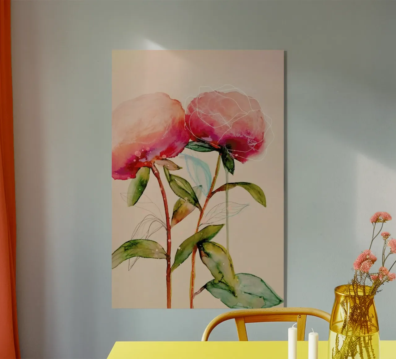 Peonies 1 plexiglass da Leigh Viner