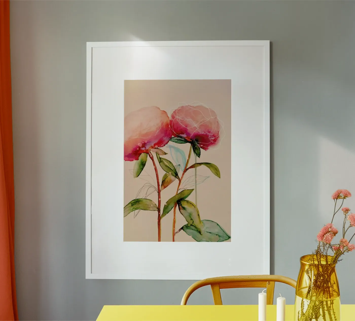 Peonies 1 poster by Leigh Viner
