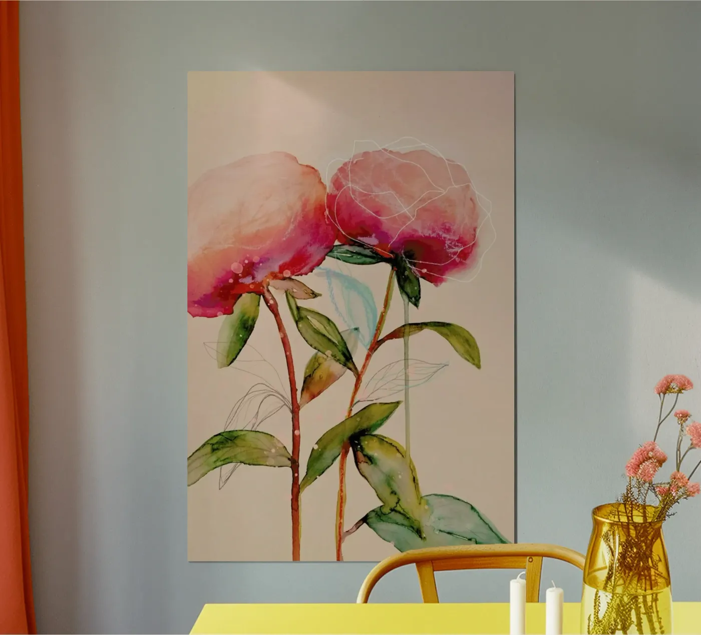 Peonies 1 poster by Leigh Viner