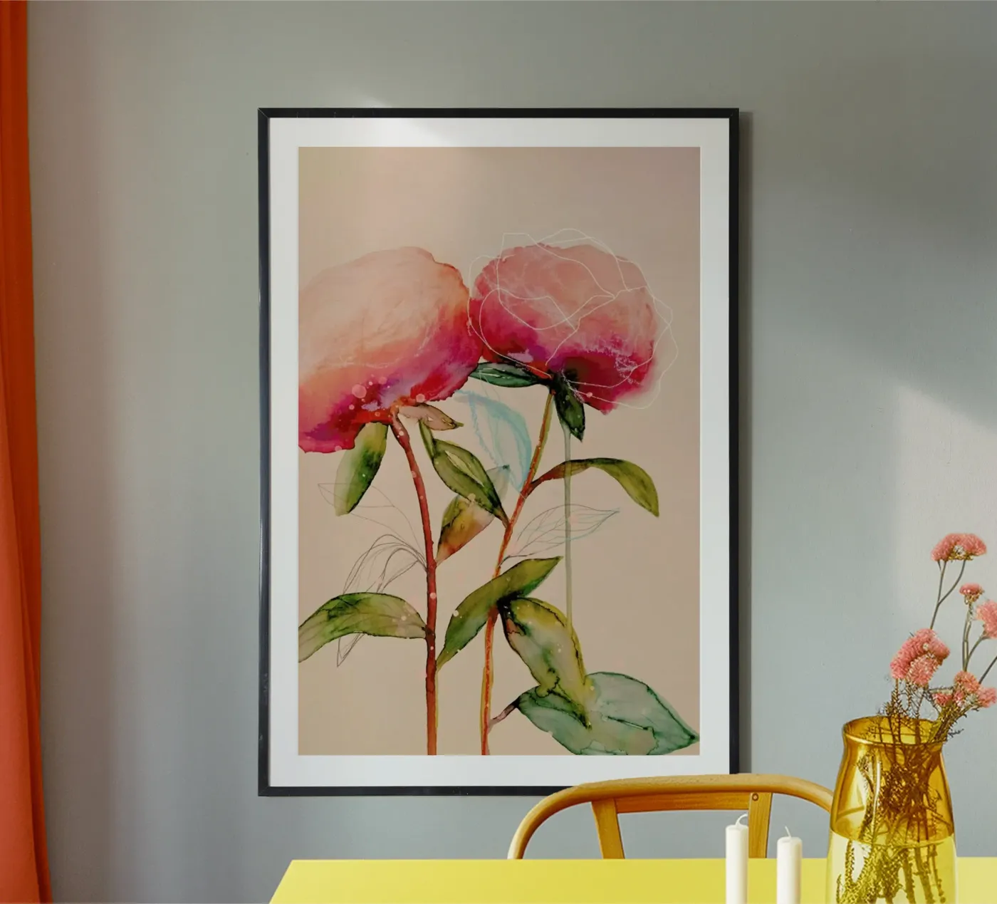 Peonies 1 poster by Leigh Viner