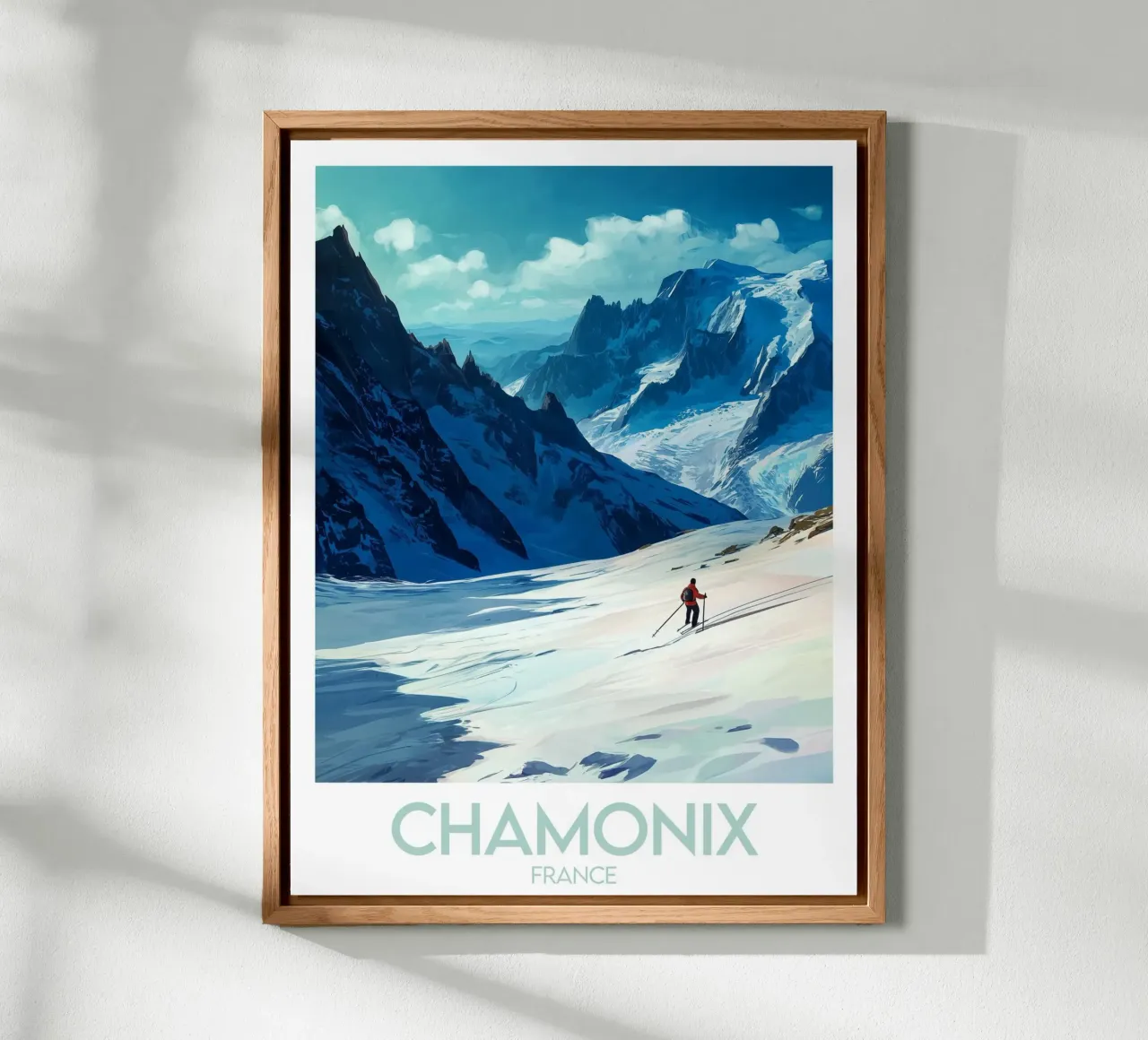 Affiche Chamonix alluminio dibond da Frame the World