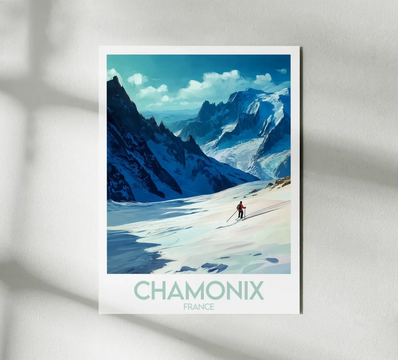 Affiche Chamonix alluminio dibond da Frame the World