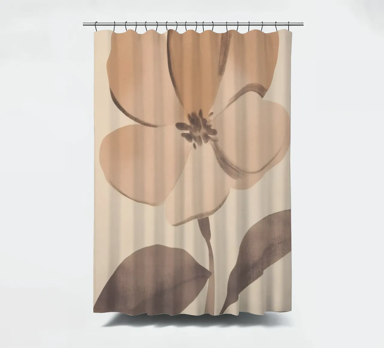 Arte floreale minimalista tenda da doccia da Melloi Art Print