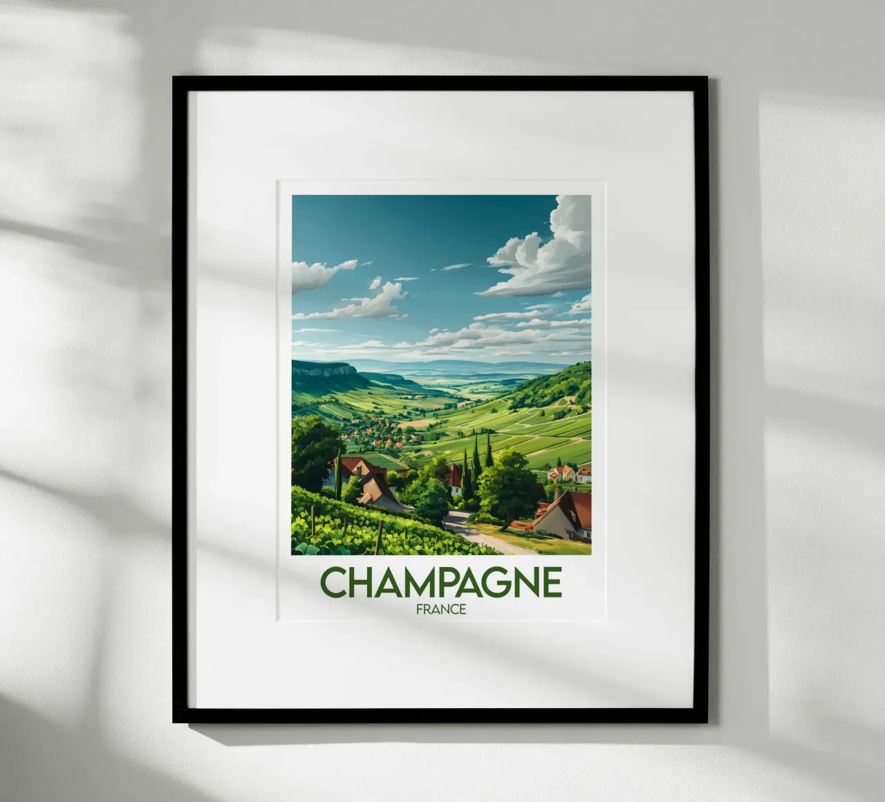 Champagne France poster poster by Frame the World
