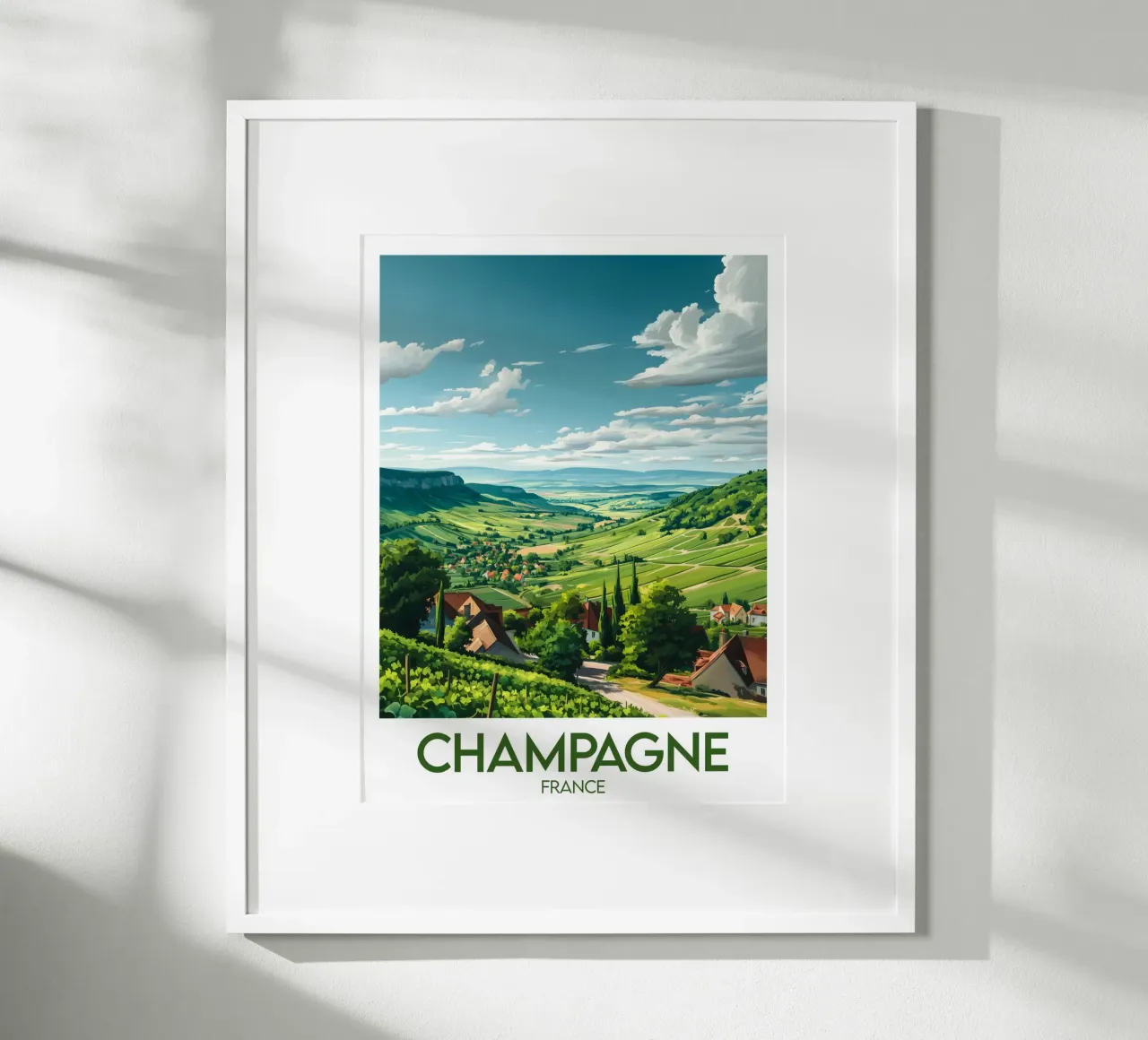 Champagne France poster poster by Frame the World
