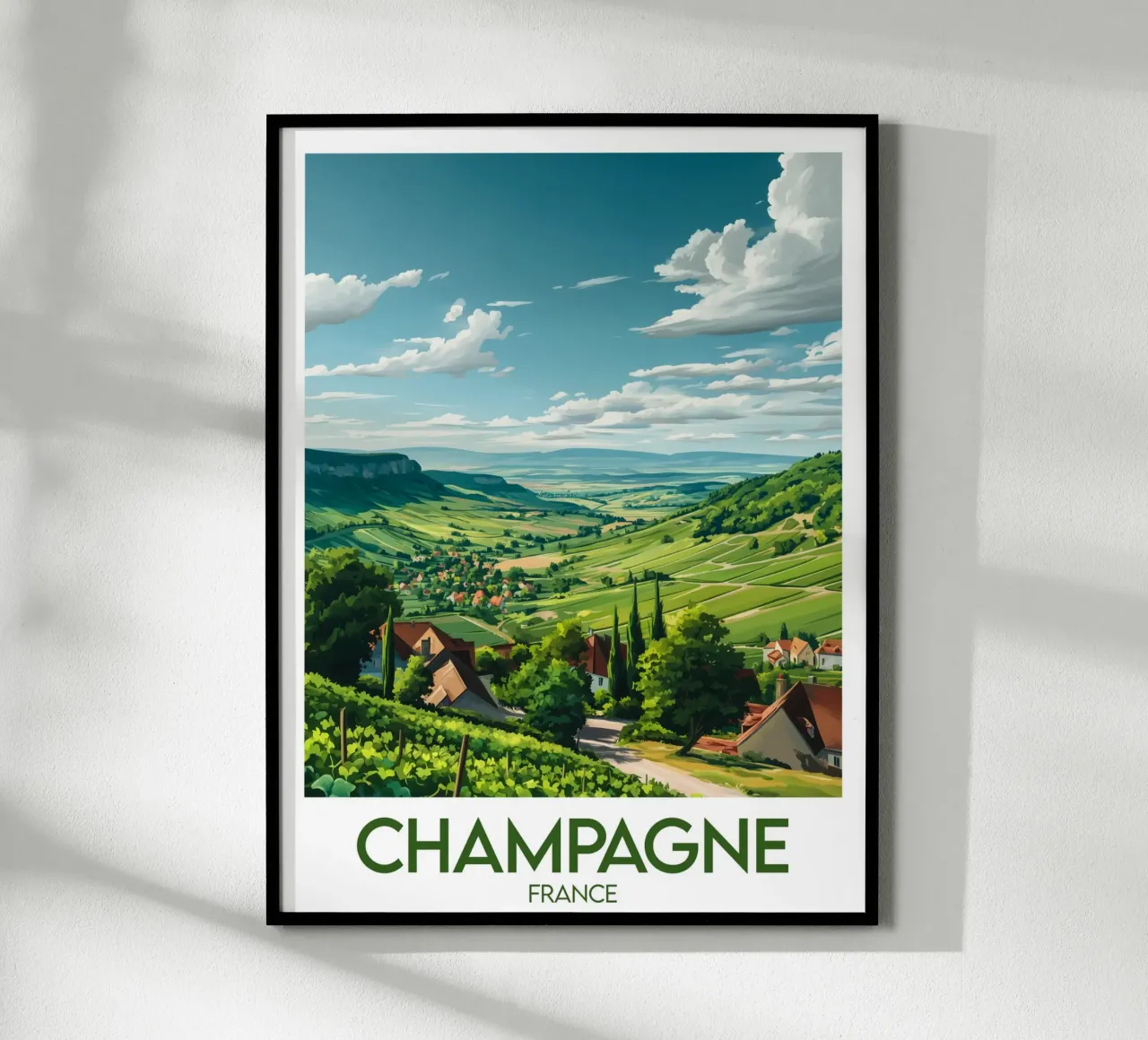 Champagne France poster poster by Frame the World