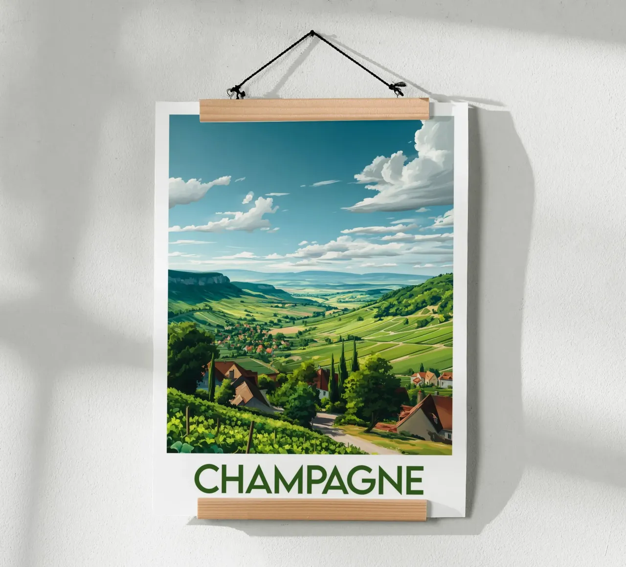 Champagne France poster poster by Frame the World