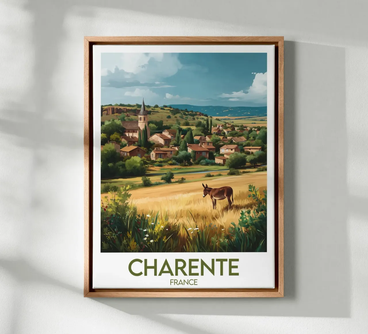 Affiche Charente tela con Cornice a cassetta da Frame the World