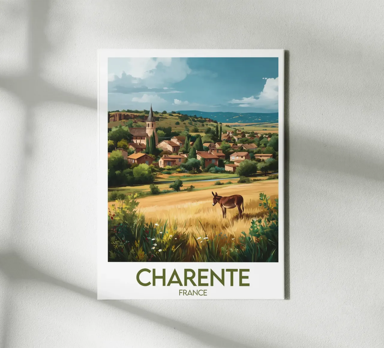 Affiche Charente tela con Cornice a cassetta da Frame the World