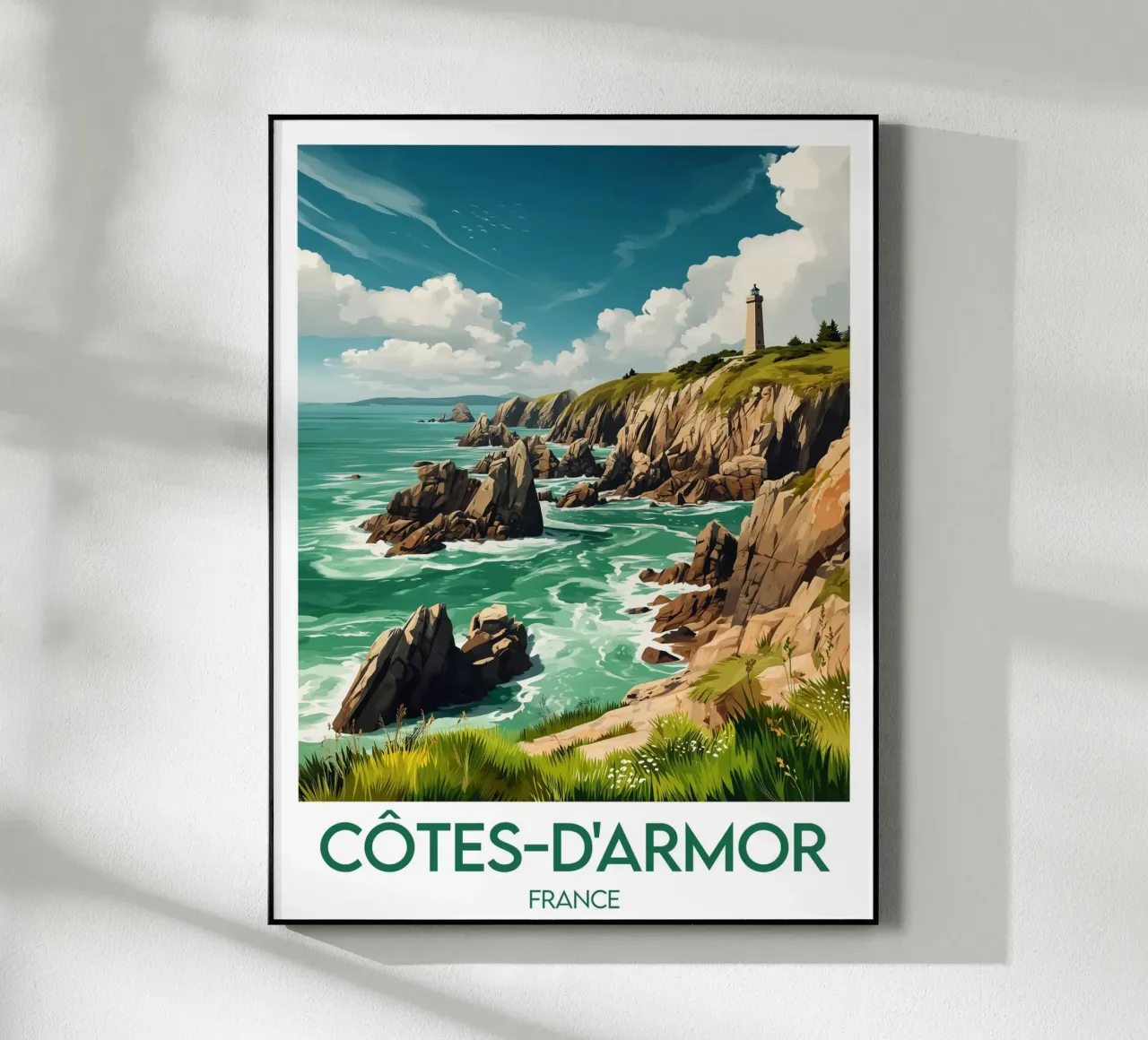 Poster Côtes-d'Armor plexiglass da Frame the World