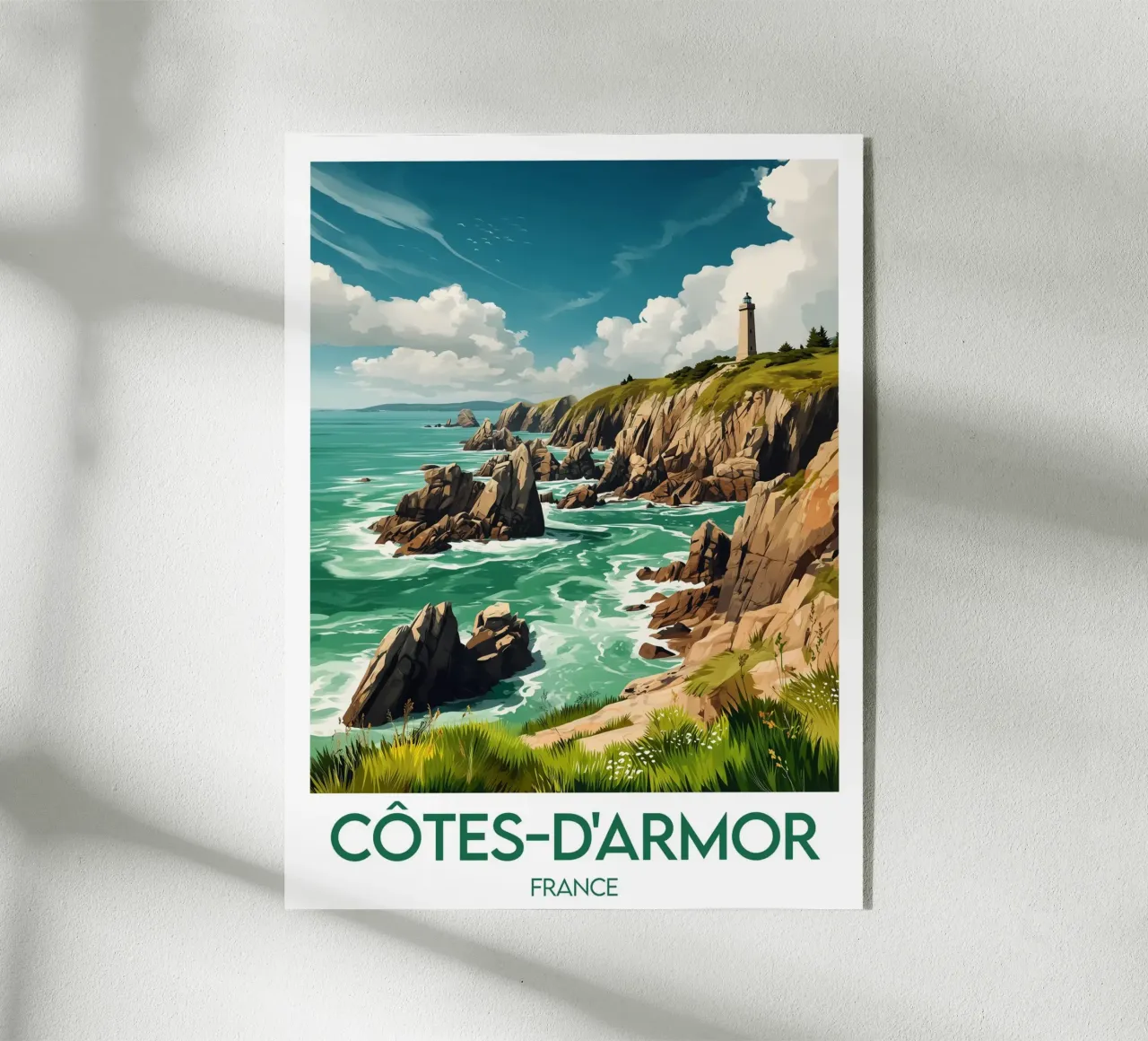 Poster Côtes-d'Armor plexiglass da Frame the World