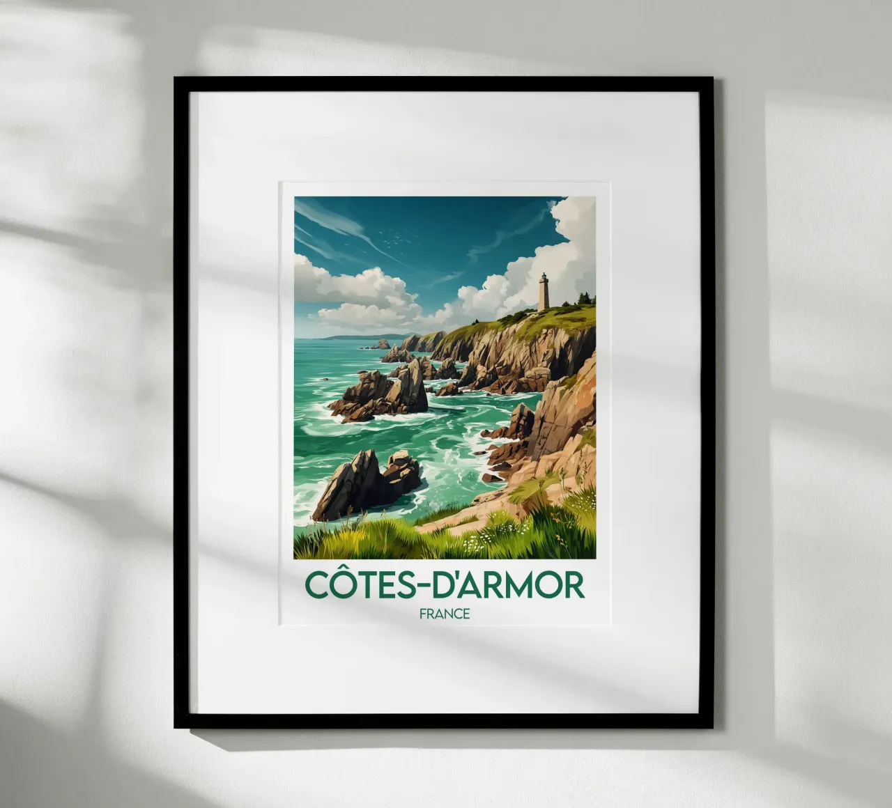Poster Côtes-d'Armor carta hahnemühle da Frame the World