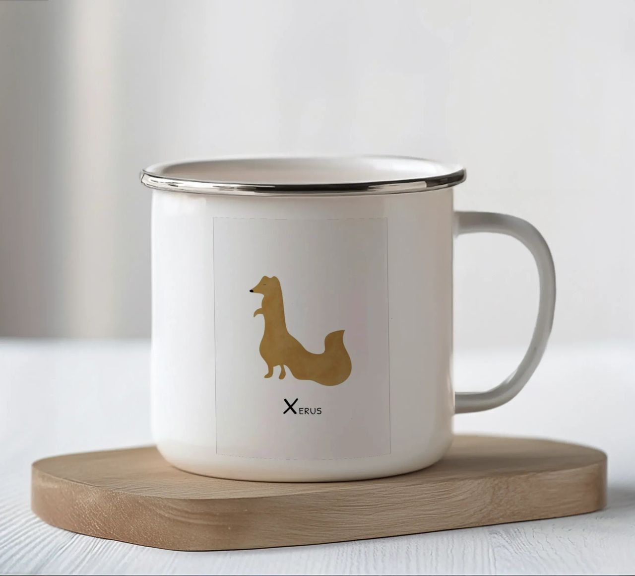 Xerus tazza in smalto da Little Flourishes