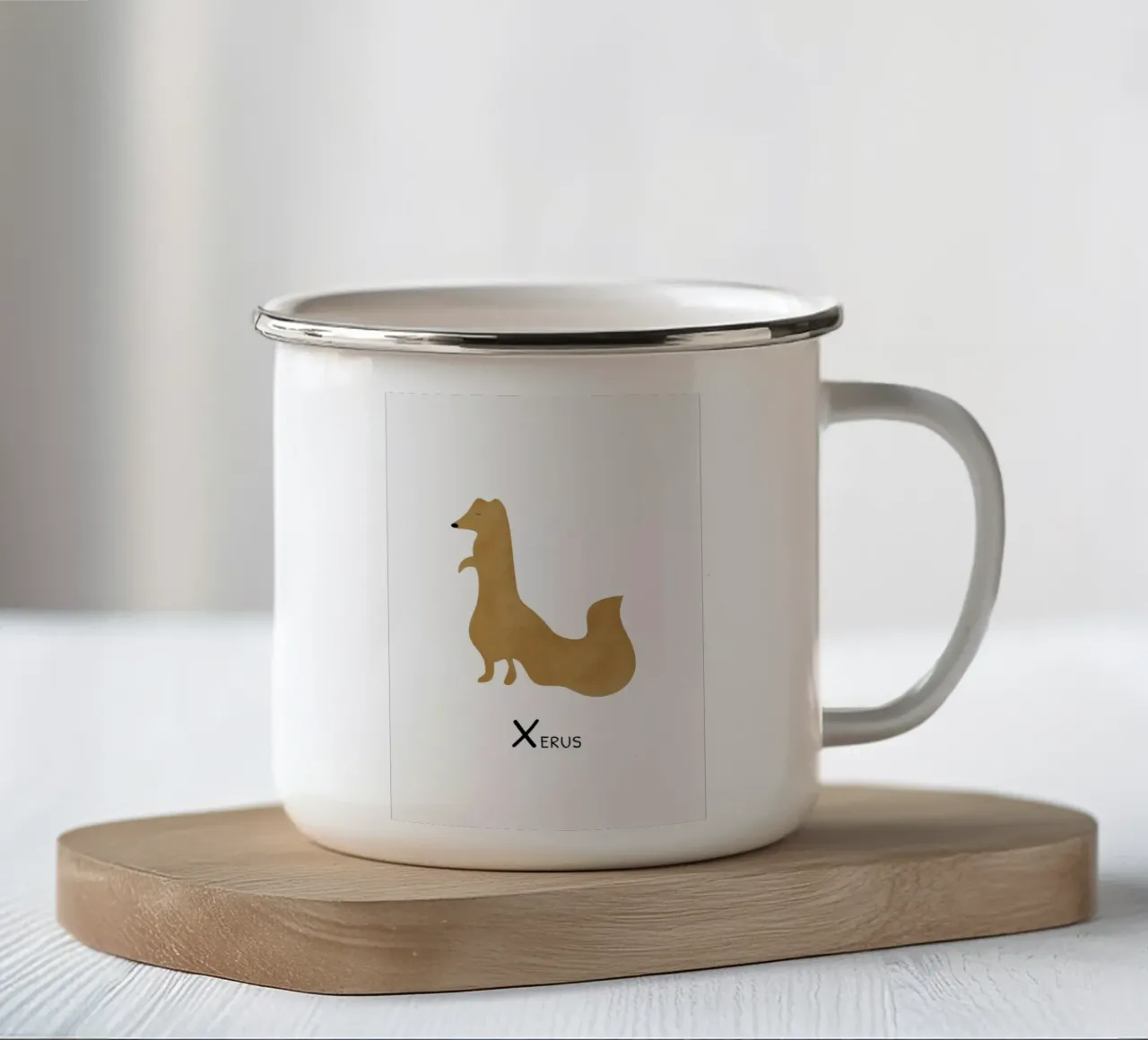 Xerus tazza in smalto da Little Flourishes