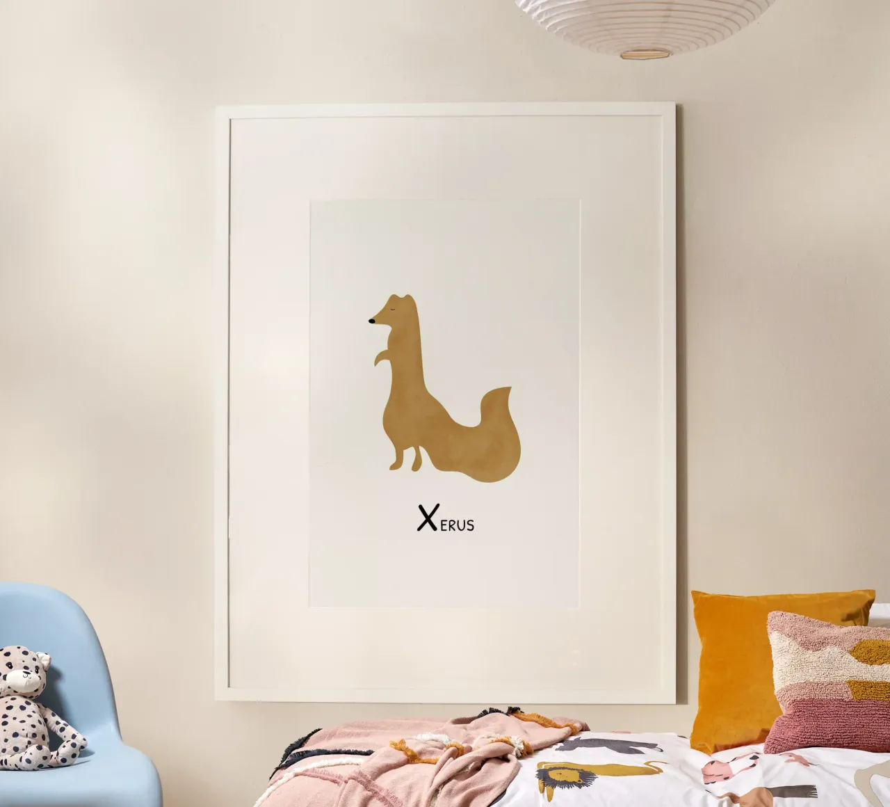 Xerus poster con telaio in alluminio da Little Flourishes