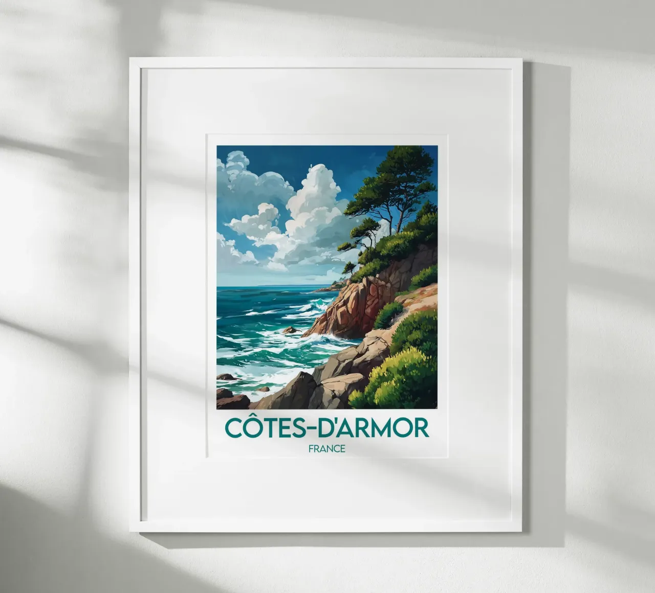 Poster Côtes-d'Armor carta hahnemühle da Frame the World