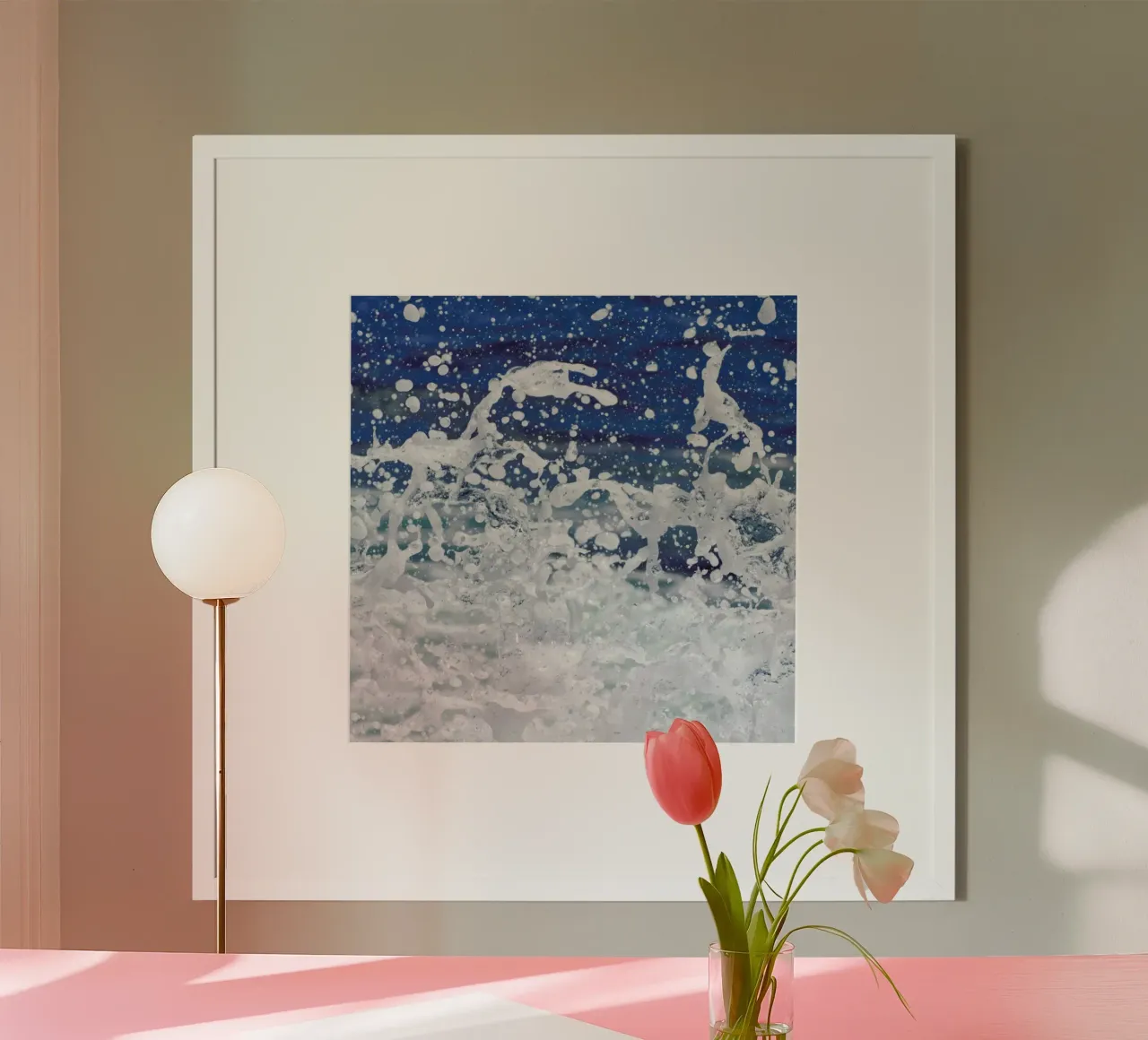 Super Splash 3 poster con telaio in legno da Nur Mut