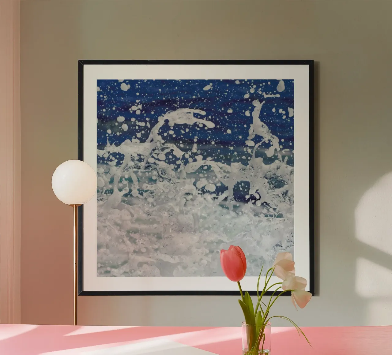 Super Splash 3 poster con telaio in legno da Nur Mut