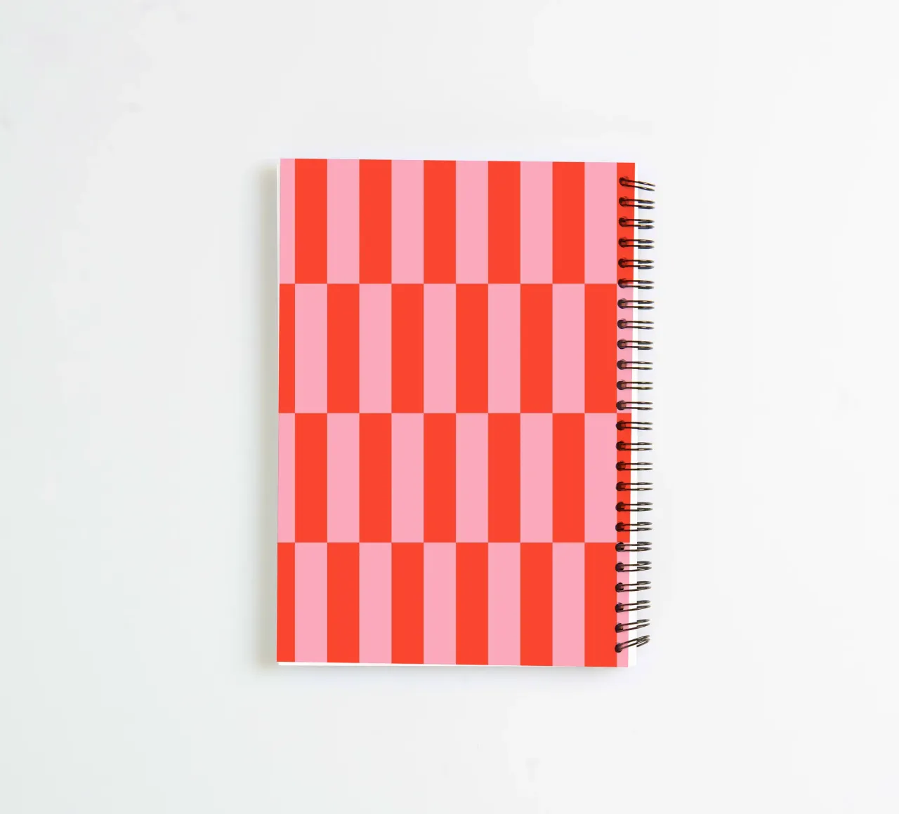 Orange and pink lines spiral notebook by Wackapacka