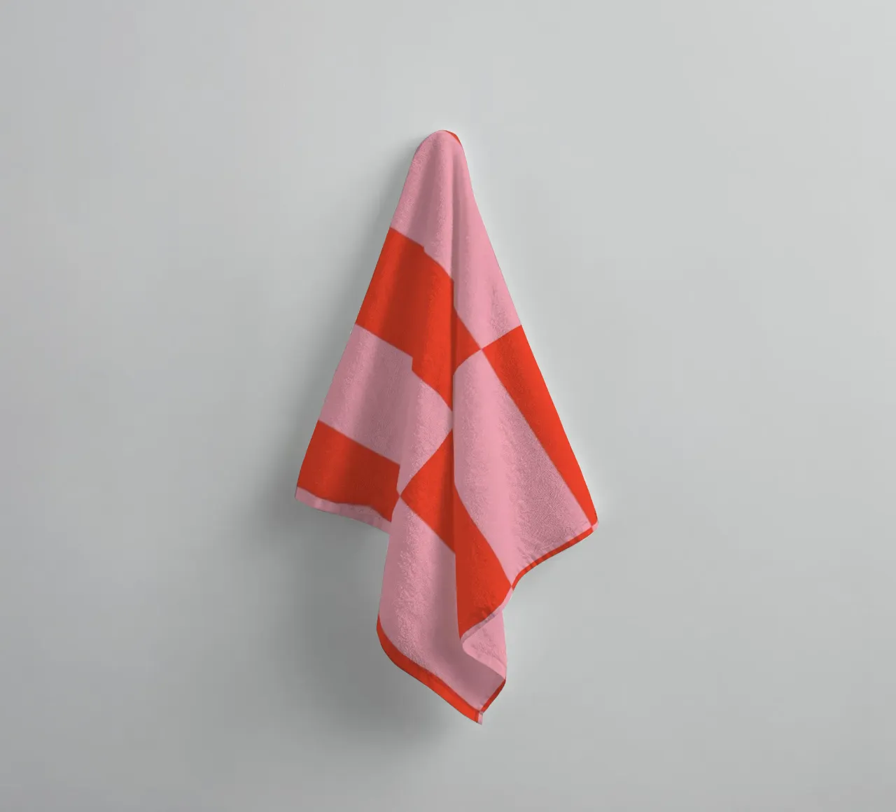 Orange and pink lines towel by Wackapacka