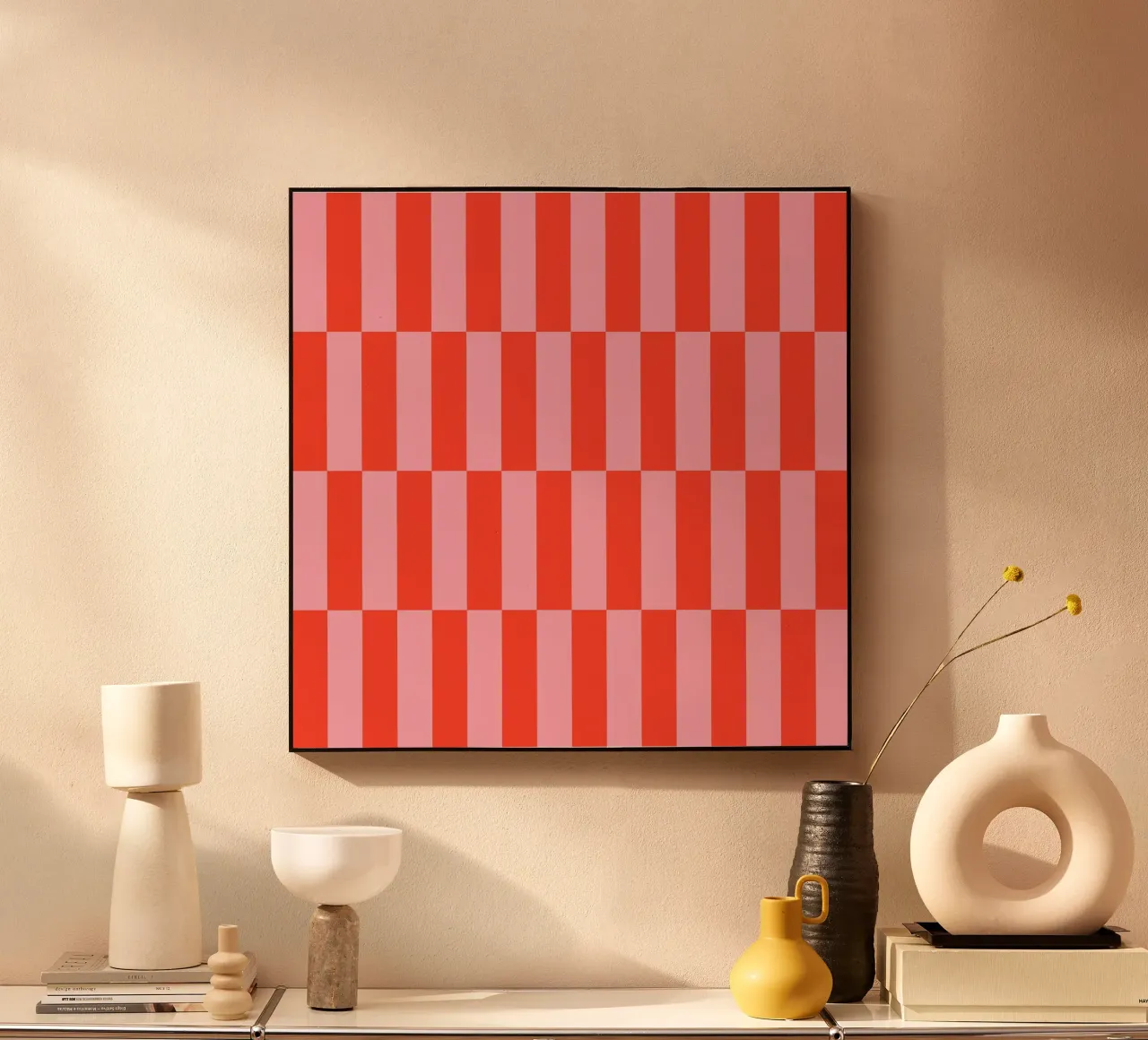 Linee arancioni e rosa plexiglass da Wackapacka