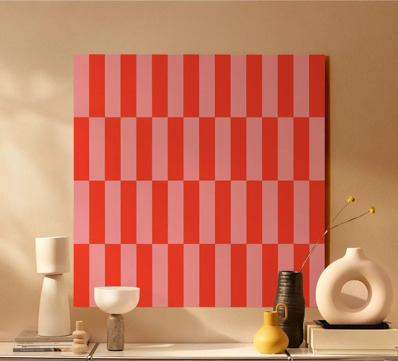 Linee arancioni e rosa plexiglass da Wackapacka