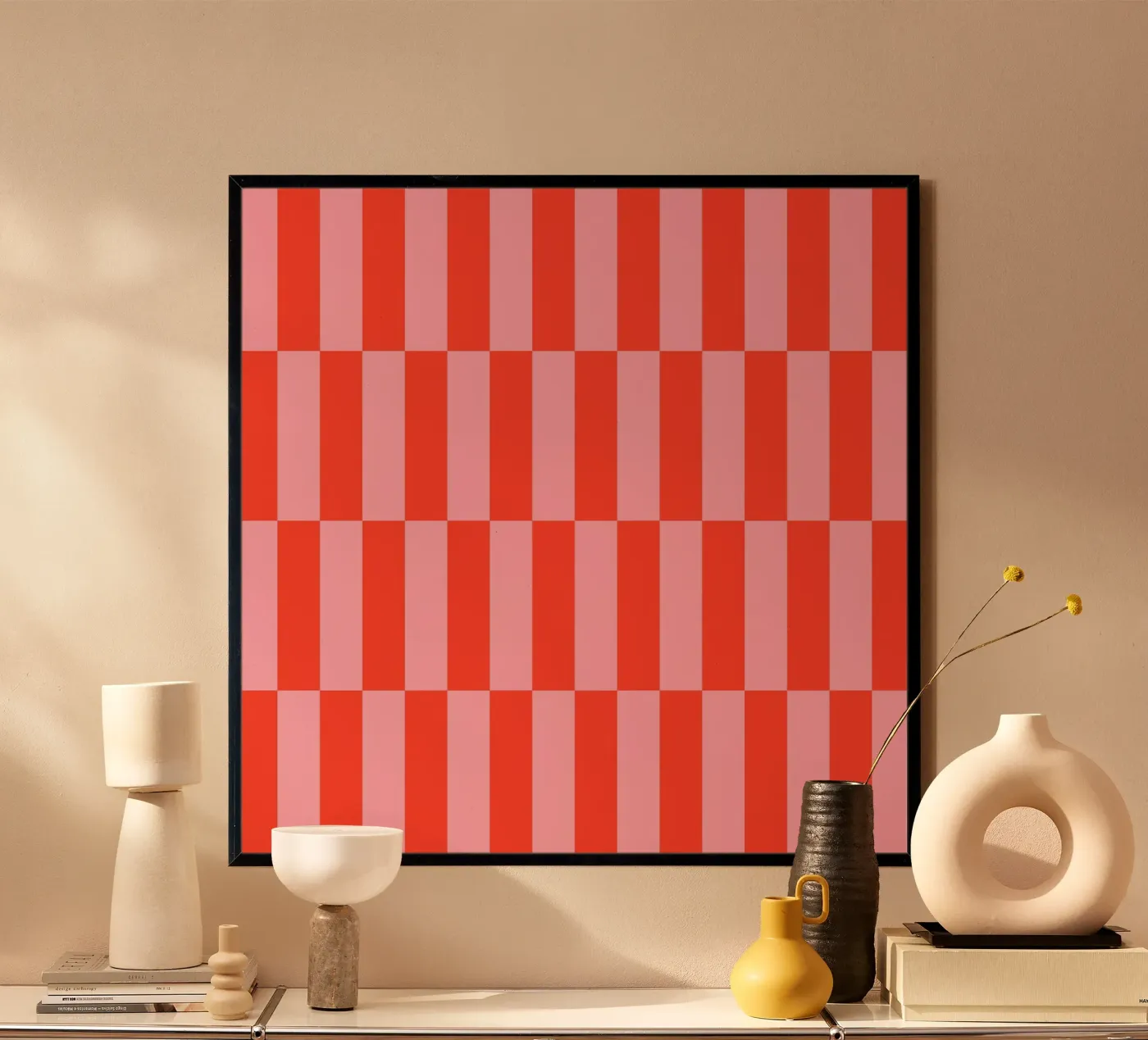 Orange and pink lines poster da Wackapacka