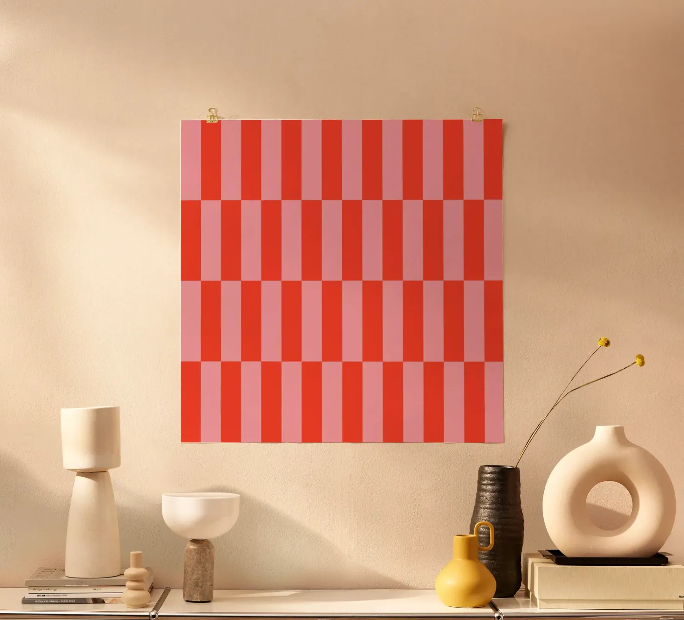 Orange and pink lines poster da Wackapacka