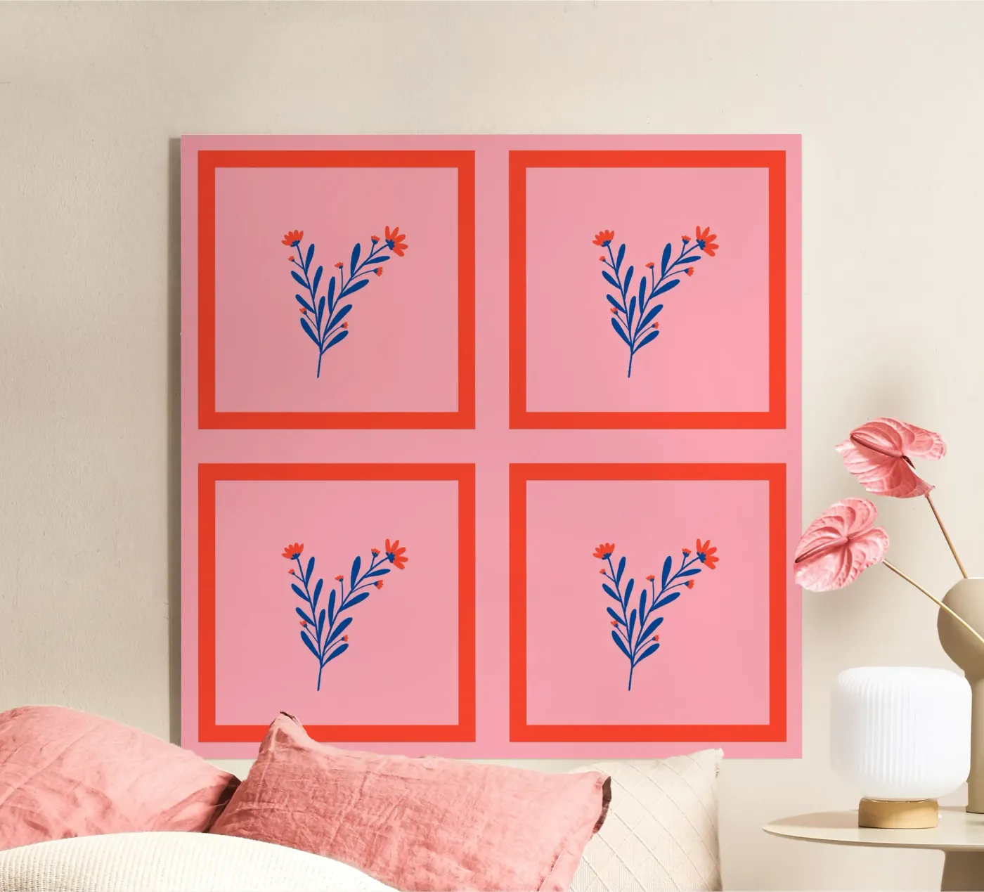 Gerahmte Blumen Acryl-Glas von Wackapacka