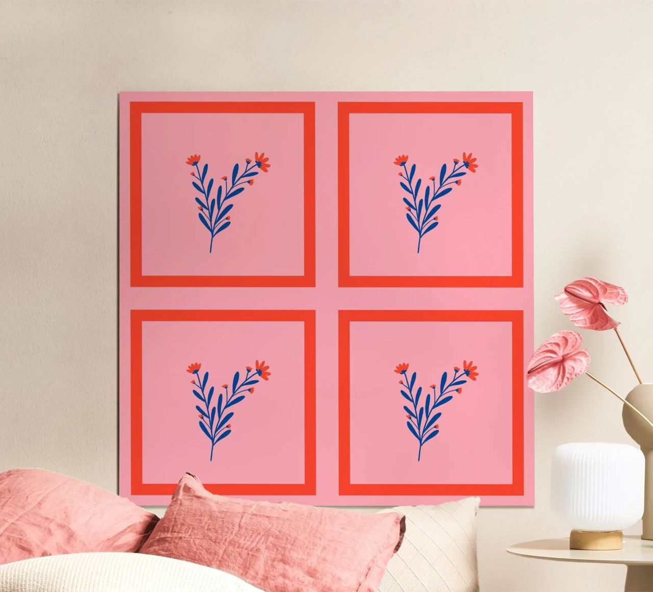 Gerahmte Blumen Poster von Wackapacka