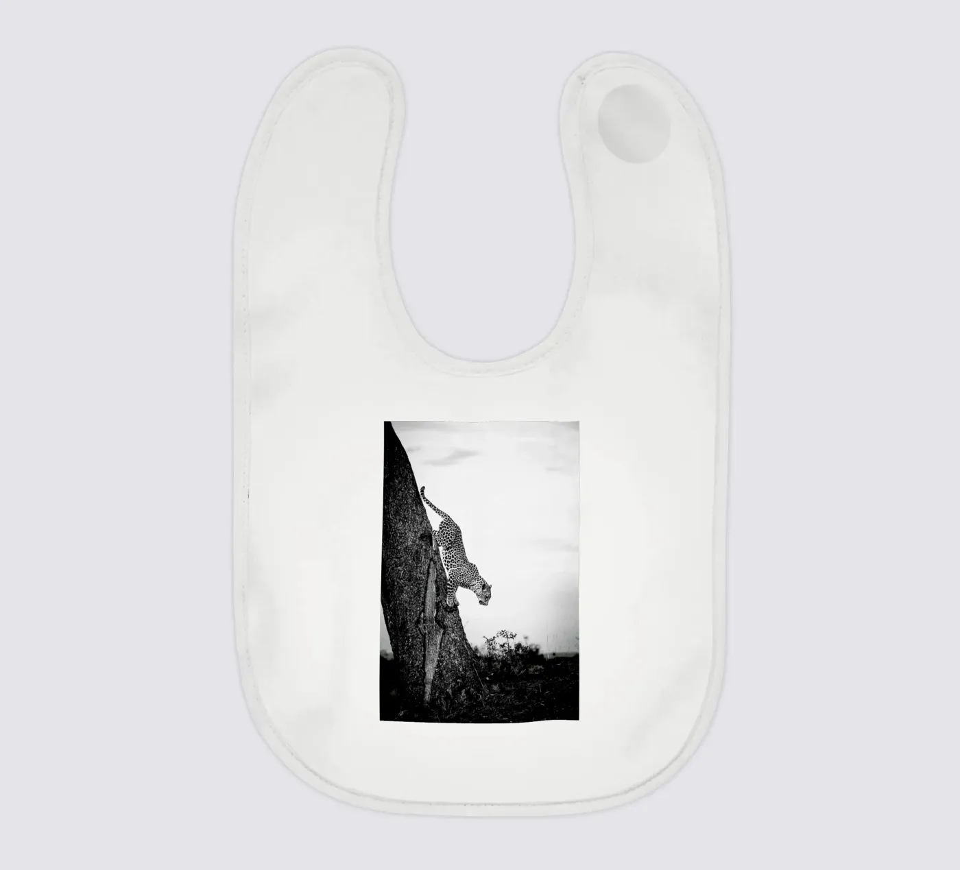 Pouncing Leopard baby bib by Natural Kingdom