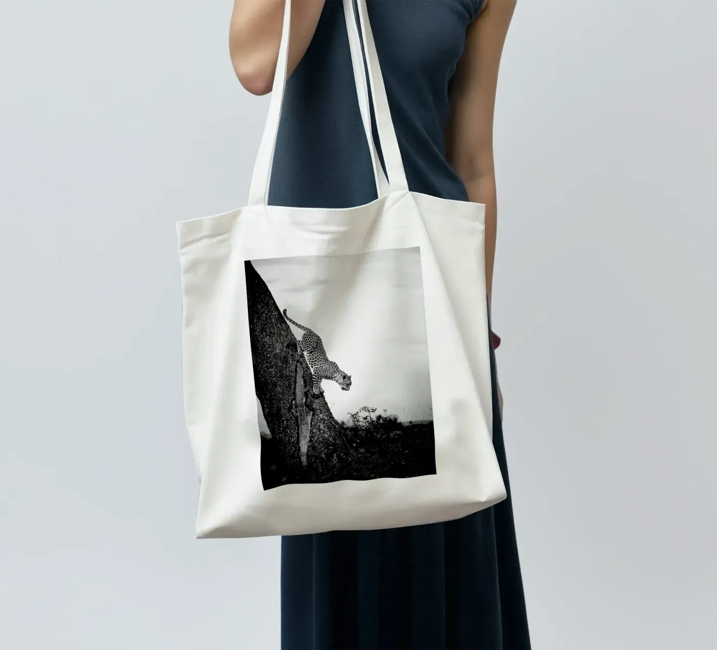 Pouncing Leopard tote bag by Natural Kingdom