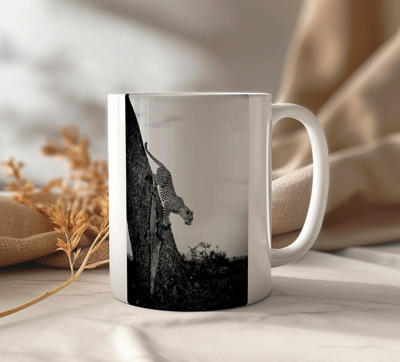 Pouncing Leopard ceramic mug by Natural Kingdom