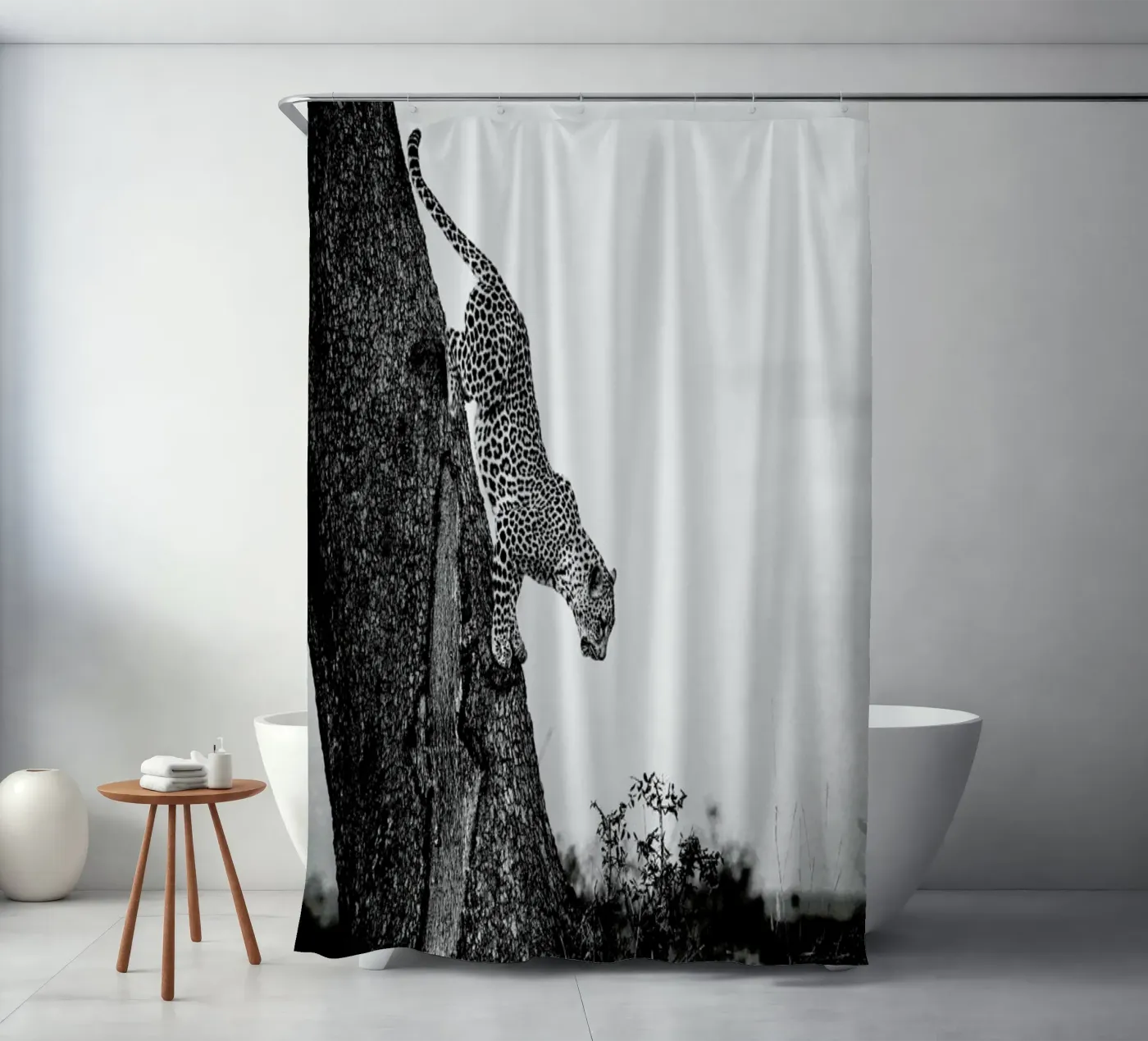 Pouncing Leopard douchegordijn van Natural Kingdom