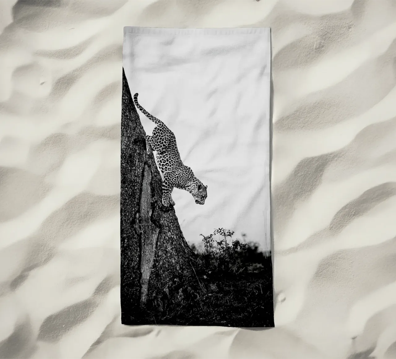 Pouncing Leopard beach towel by Natural Kingdom